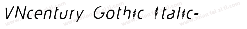 VNcentury Gothic Italic字体转换